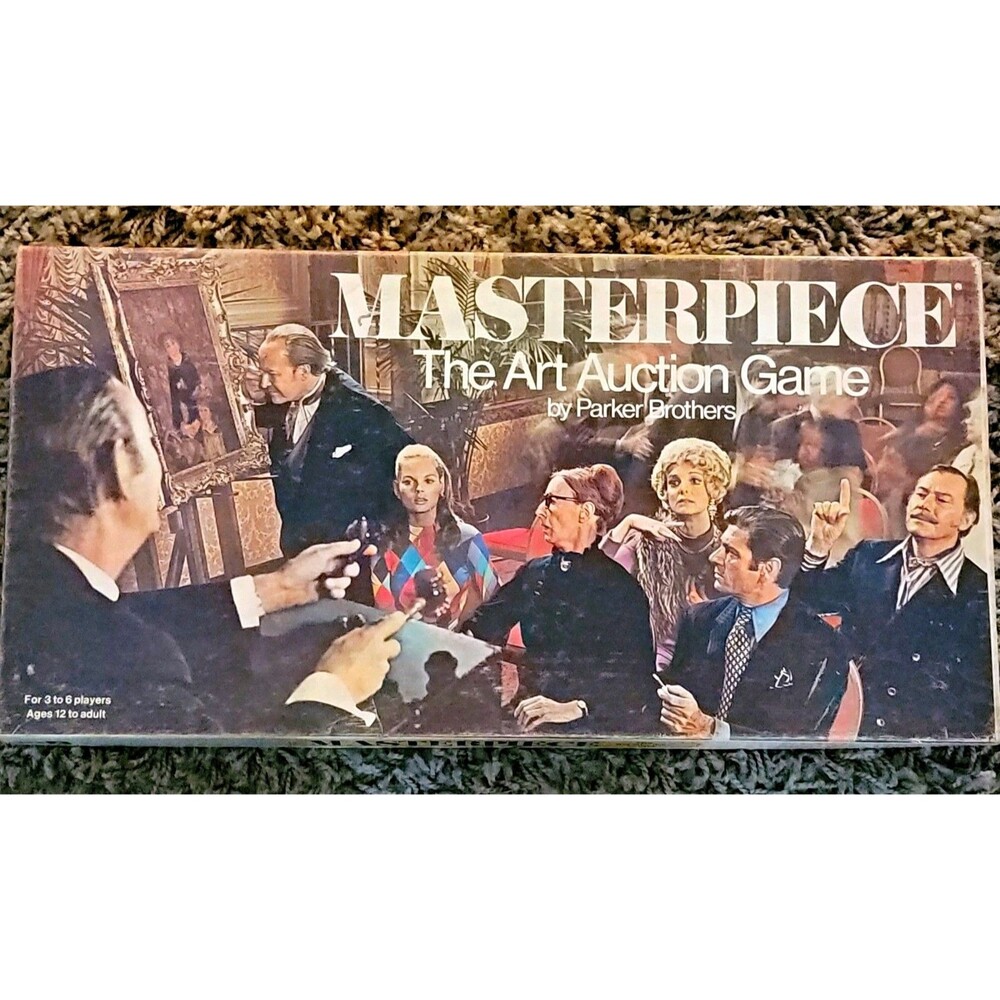 Parker Brothers Masterpiece:The Art Auction Game 1970 Vintage Dice incomplete